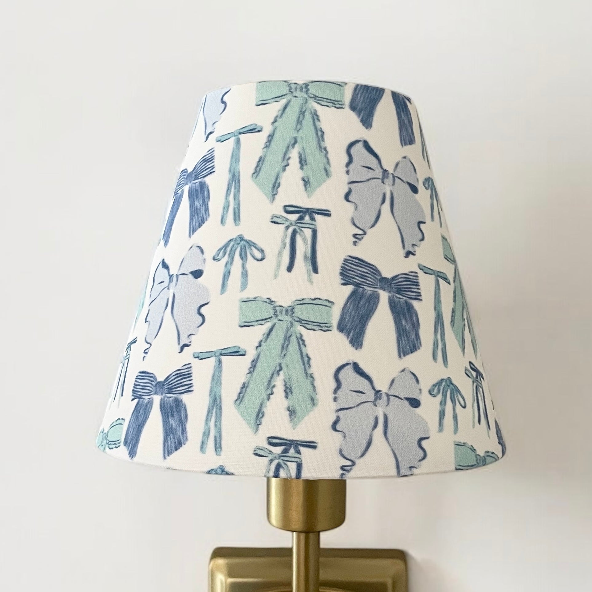 Small Velvet Lamp Shade – Blue Conical Fabric Sconce Cover, 6.5x8.5x6.3 Inches, Fits E27/E14 Bulbs For Table & Floor Lamps