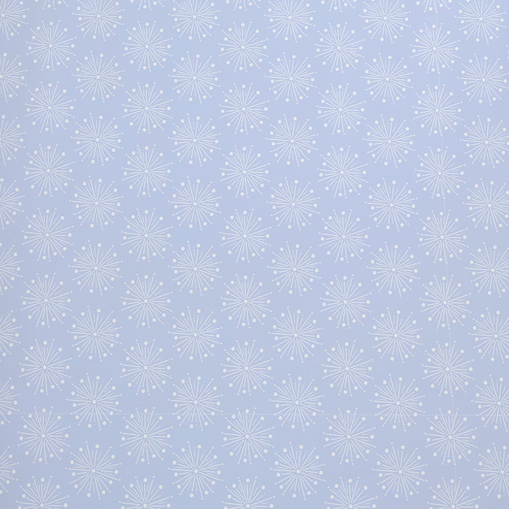 Vintage Snowflake Crib Sheet in Blue