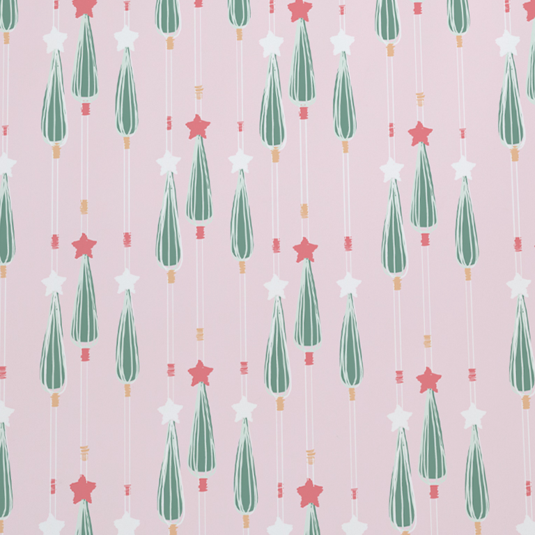 Pastel Christmas Tree Crib Sheet