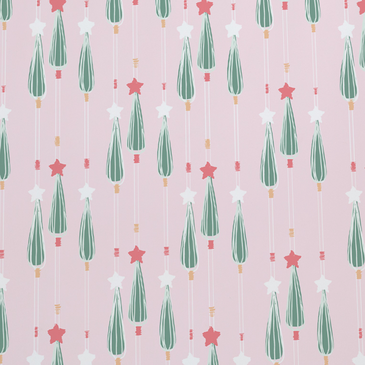 Pastel Christmas Tree Crib Sheet