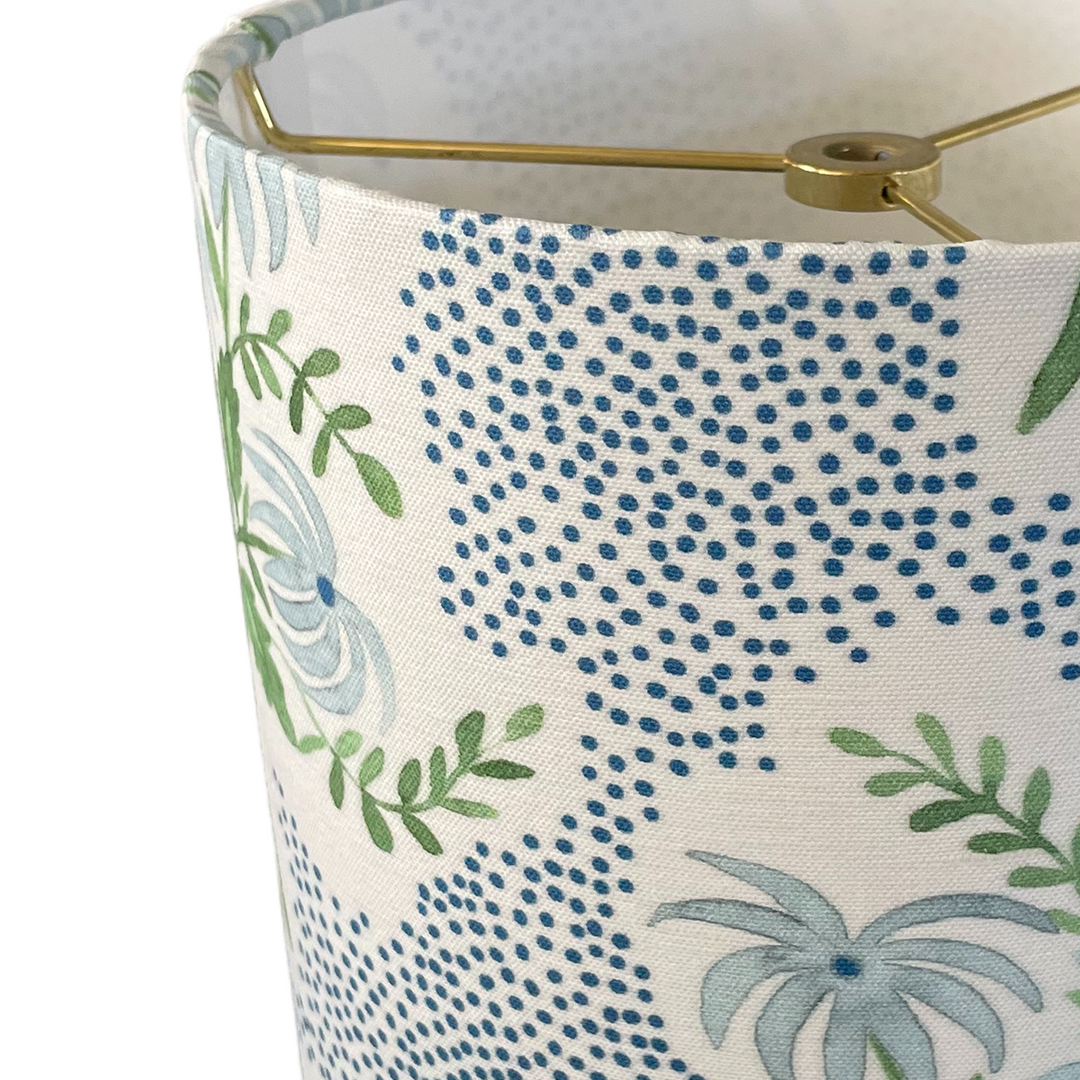 Blue Floral Lampshade in Pearl's Bouquet