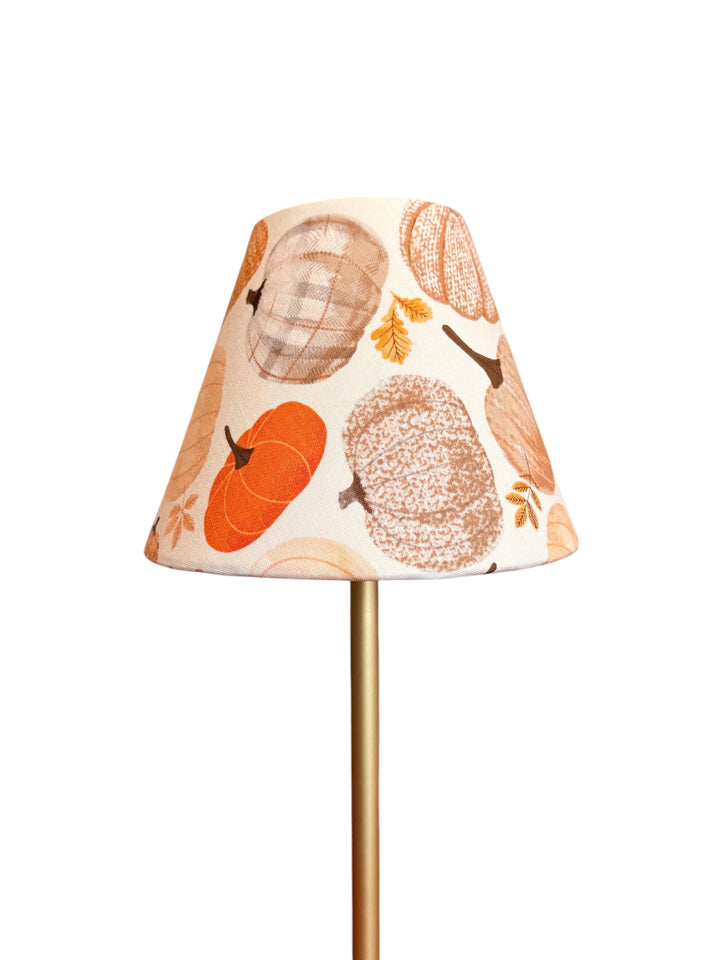 Fall LED Lampshade Covers in Pumpkin &amp; Plaid