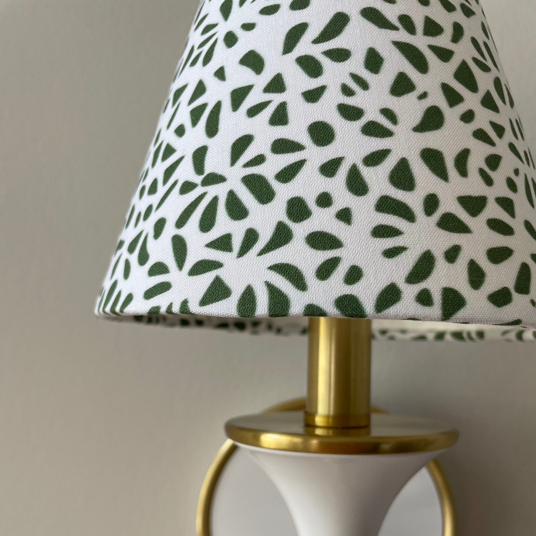 Green Sconce Shade in Petal Party