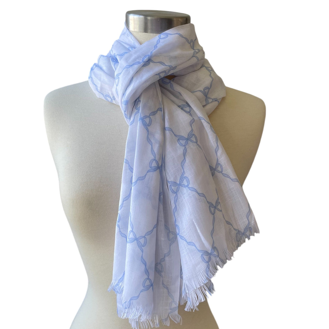 Windsor Blue Bow Scarf