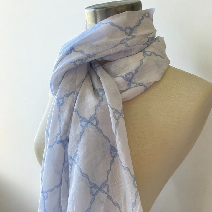 Windsor Blue Bow Scarf