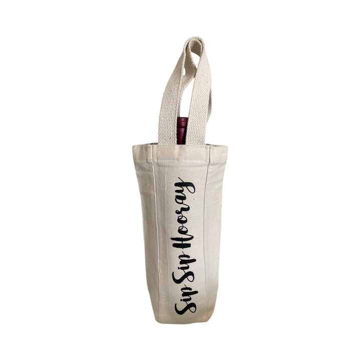 Canvas Wine Tote | Sip Sip Hooray