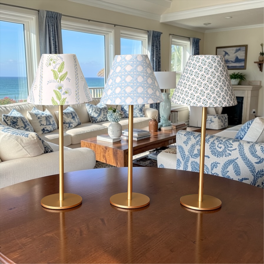 LED Lamp Shade Cover  | Blue Rattan