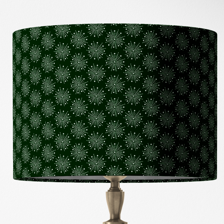 Snowflake Winter Lampshade in Green