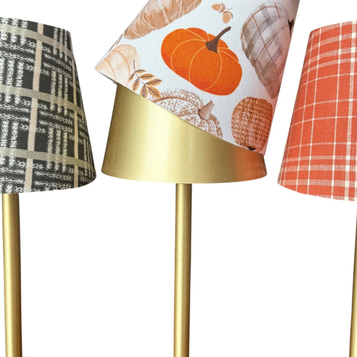 LED Lamp Shade Slipcovers | Black Plaid