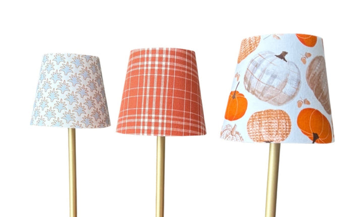 LED Lamp Shade Slipcovers | Black Plaid