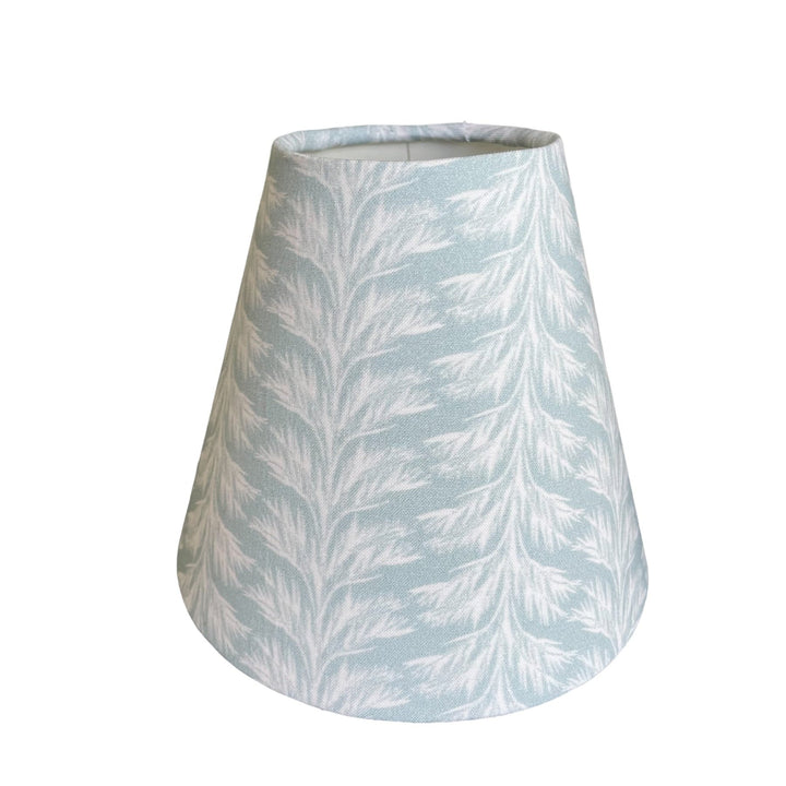 Sky Blue Sconce Shade in Sabal Stripe