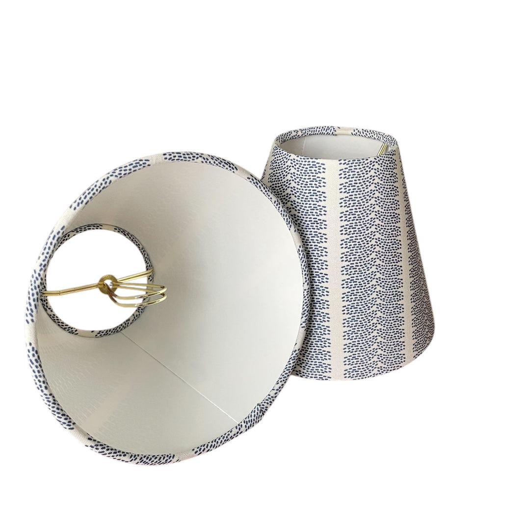 Blue Striped Sconce Shade in Dottie