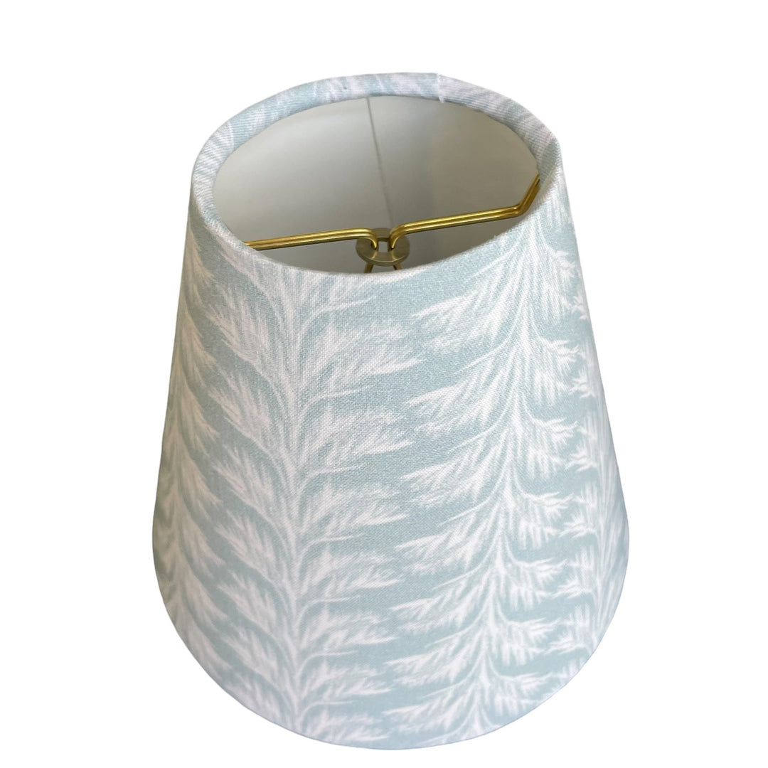 Sky Blue Sconce Shade in Sabal Stripe