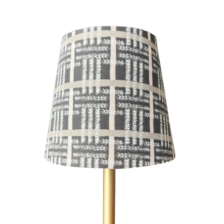 LED Lamp Shade Slipcovers | Black Plaid