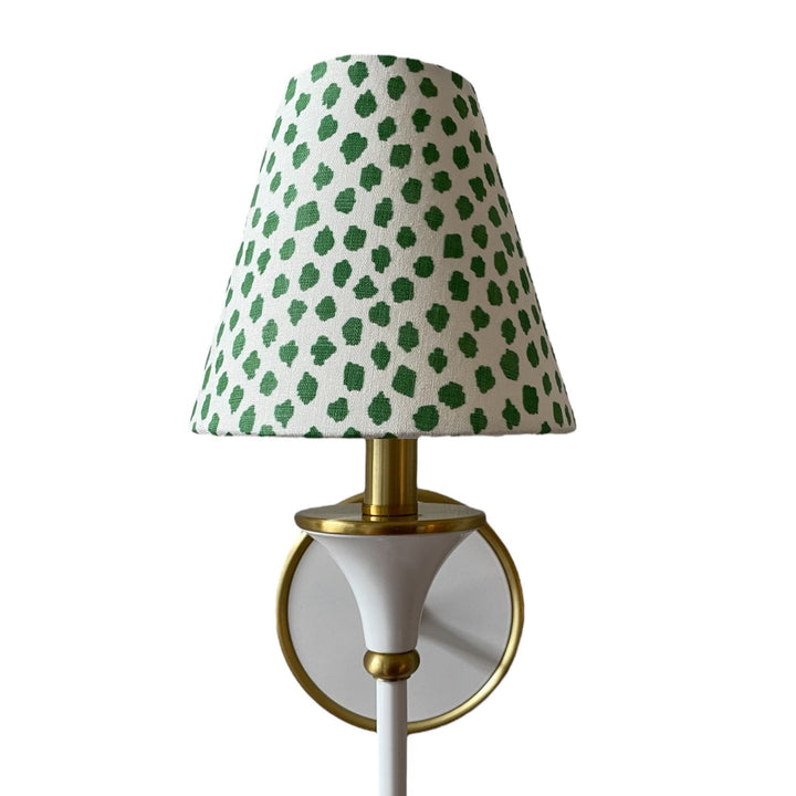 Green Sconce Shade in Cheetah Spots