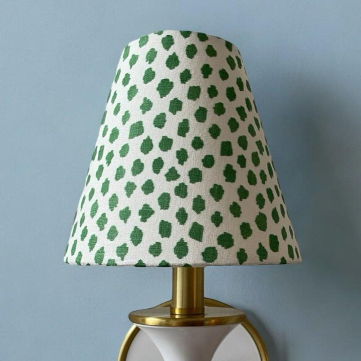 Green Sconce Shade in Cheetah Spots