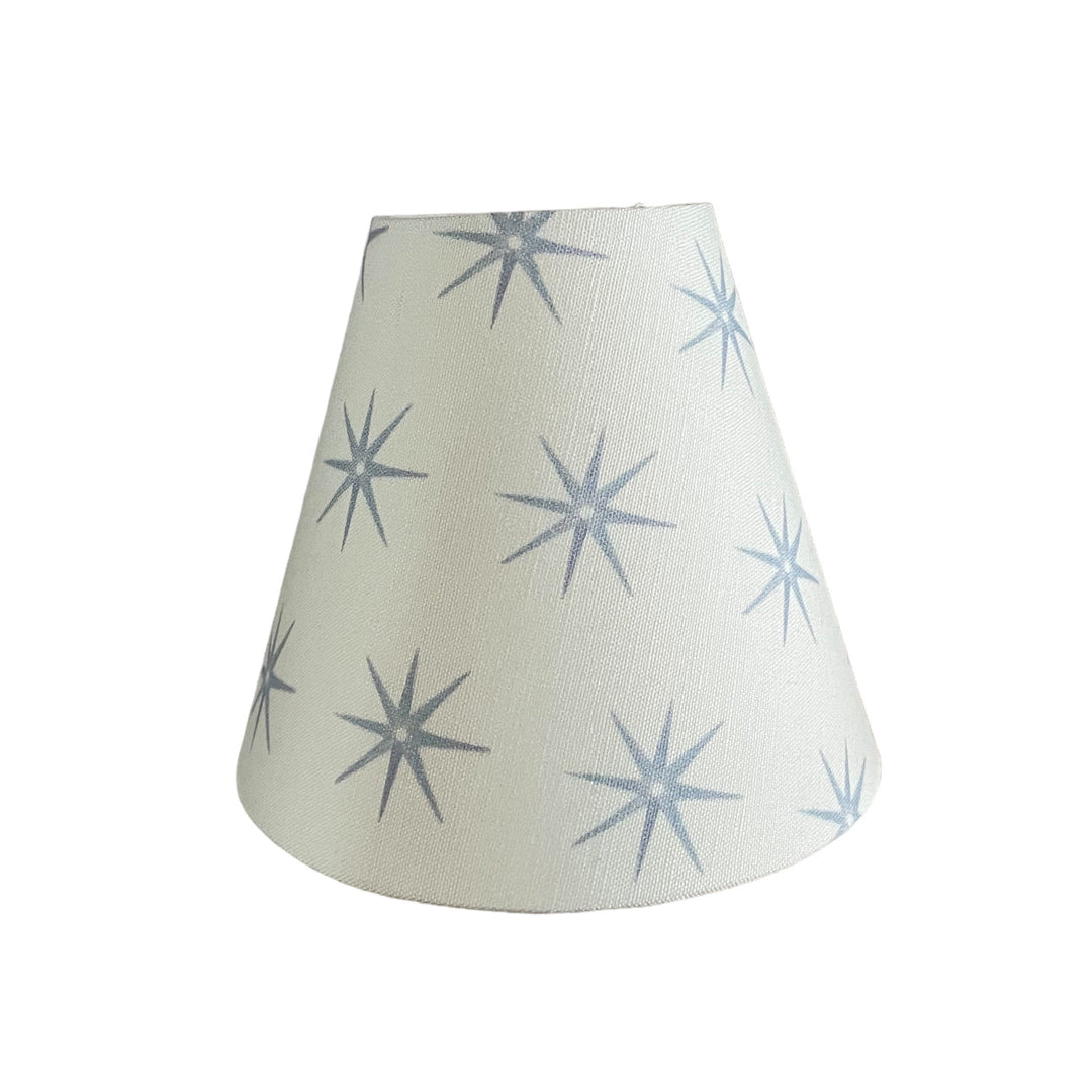 Blue and Beige Sconce Shade in Star