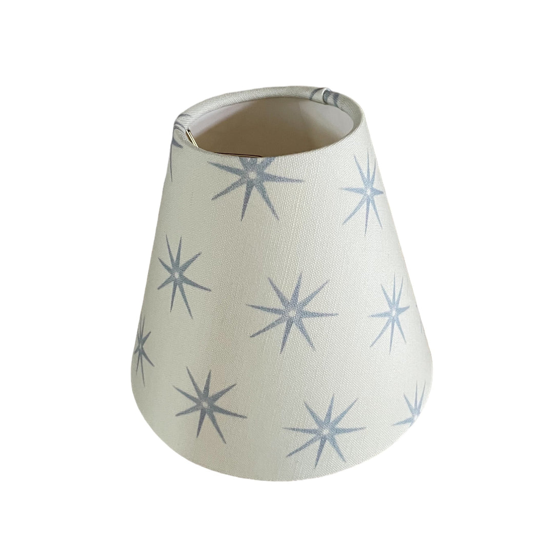 Blue and Beige Sconce Shade in Star