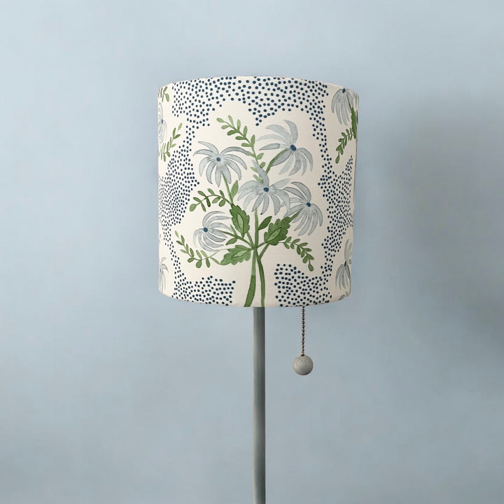 Blue Floral Lampshade in Pearl's Bouquet