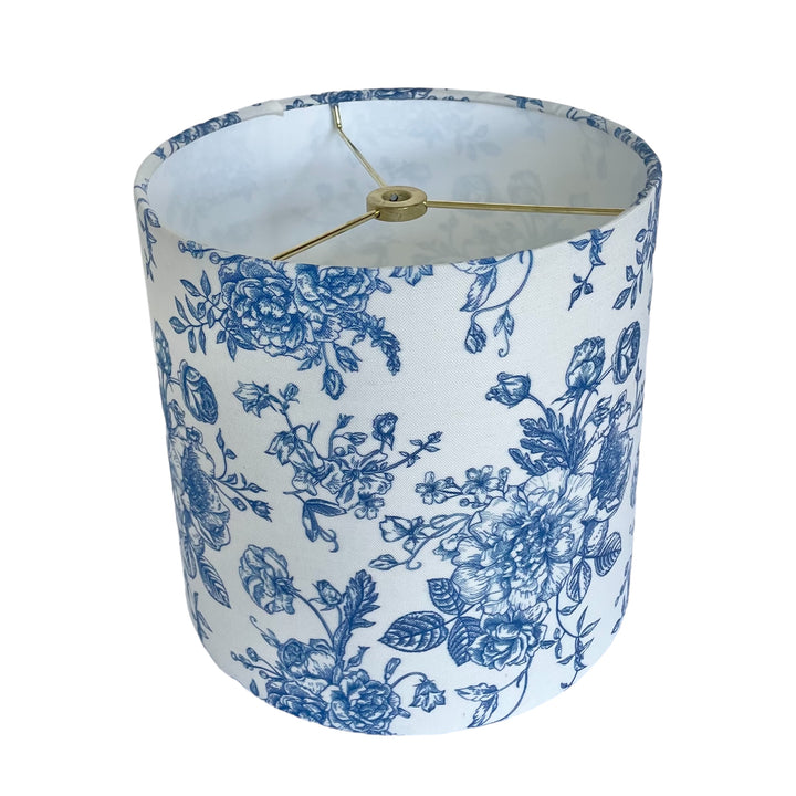 Blue Toile Lampshade in Rosecrest