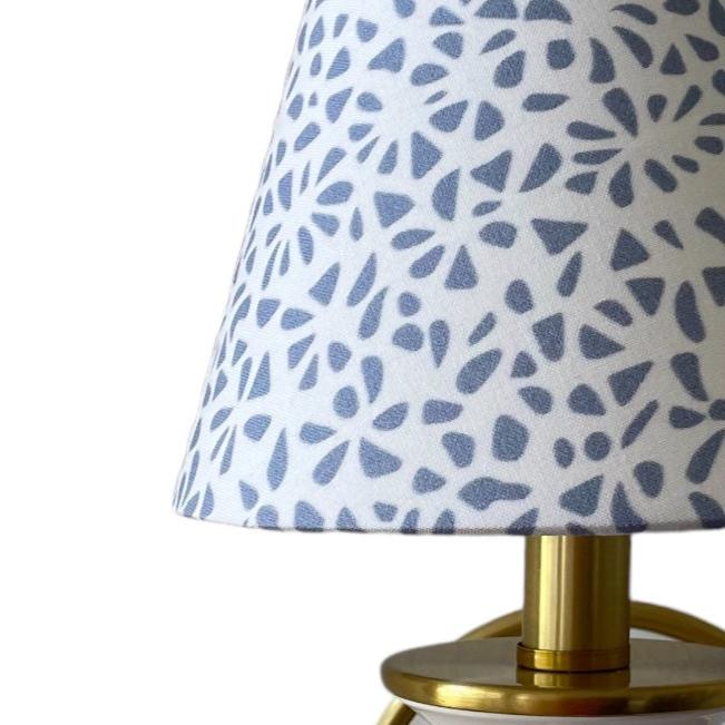 Blue Sconce Shade in Petal Party