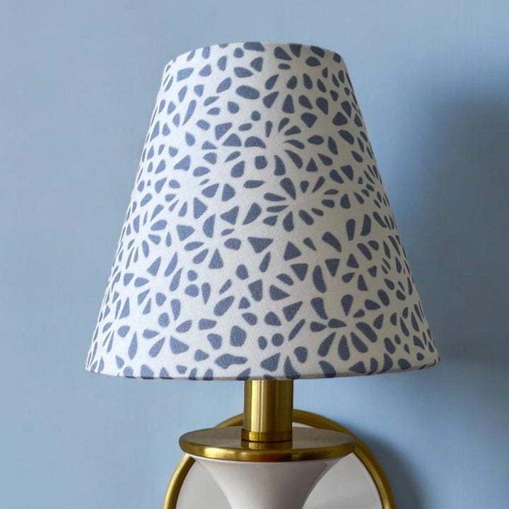 Blue Sconce Shade in Petal Party