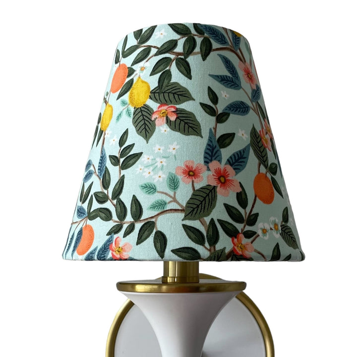 Citrus Floral Sconce Shade in Mint