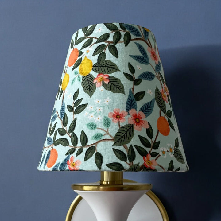 Citrus Floral Sconce Shade in Mint