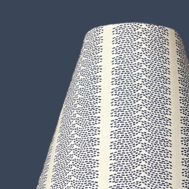 Blue Striped Sconce Shade in Dottie