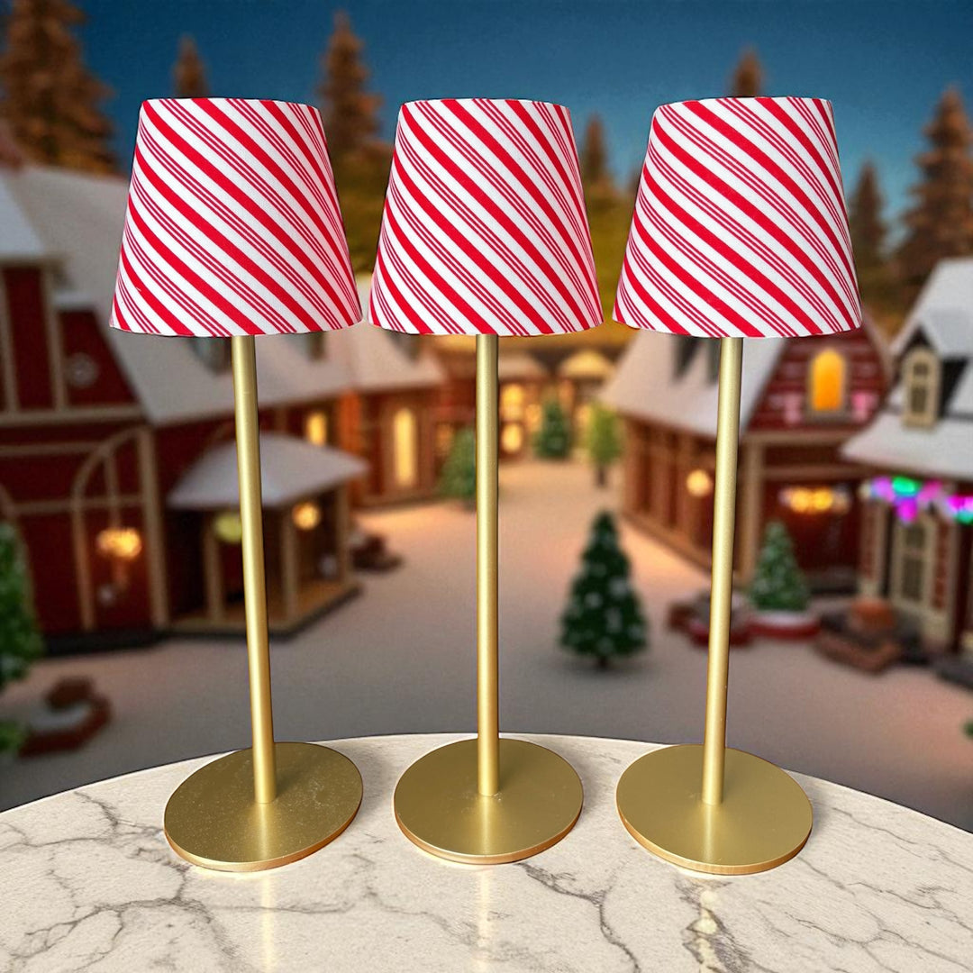 Christmas LED Lamp Shade Slipcovers | Candy Cane
