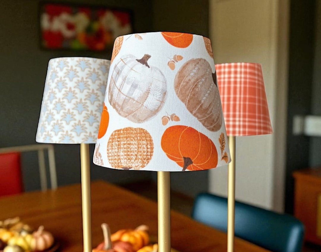 LED Lamp Shade Slipcovers | Black Plaid