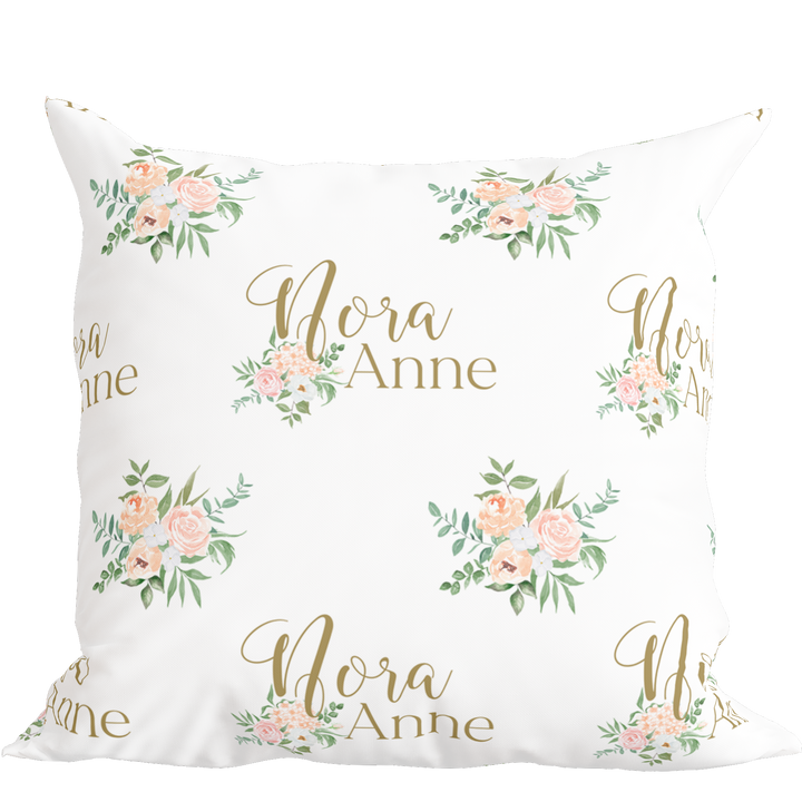 Personalized Name Pillow in Rosette