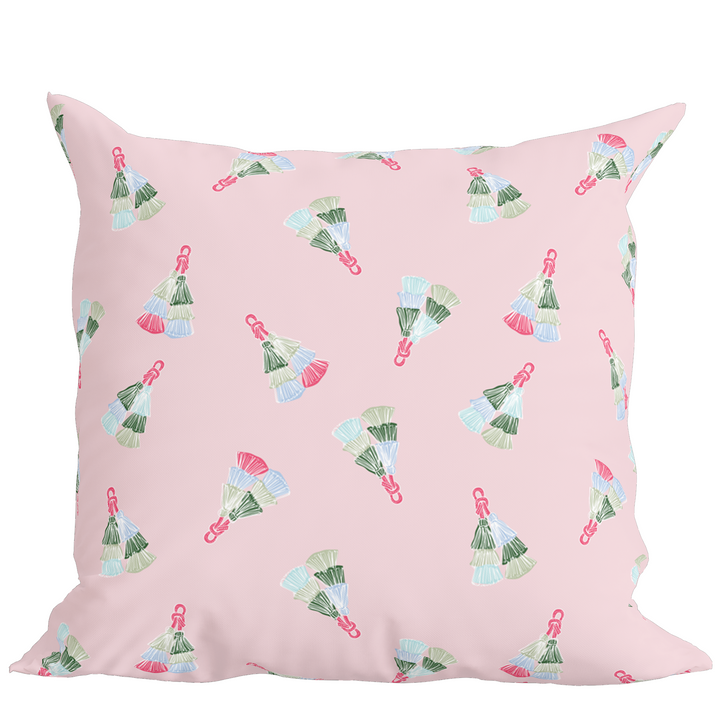 Pink Pillow in Tassel Toss