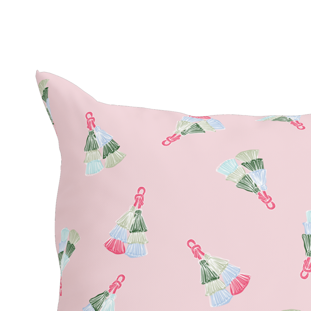 Pink Pillow in Tassel Toss