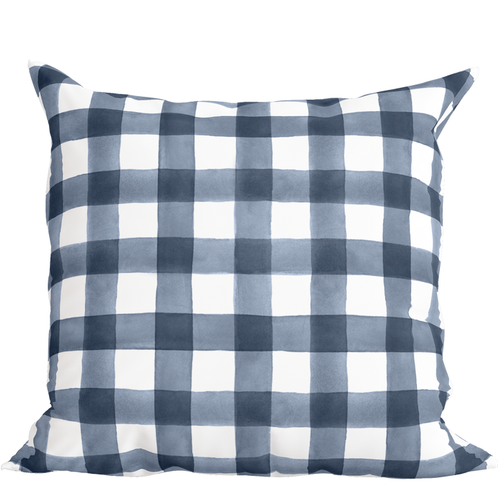 Classic Navy Check Pillow