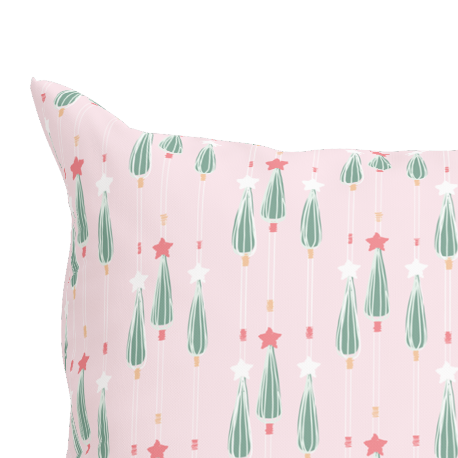 Pastel Christmas Tree Pillow