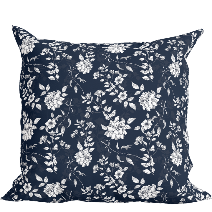 Navy Floral Pillow in Pembroke