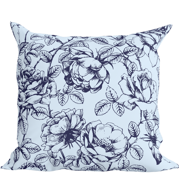 Blue Floral Pillow in Emmaline