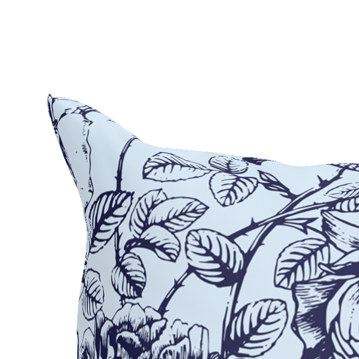 Blue Floral Pillow in Emmaline