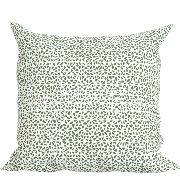 Modern Green Pillow in Petal Party