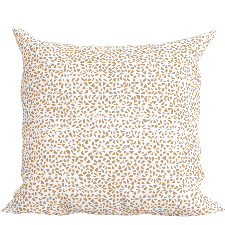 Modern Tan Pillow in Petal Party