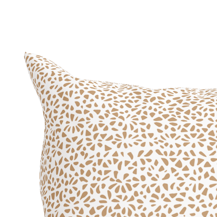 Modern Tan Pillow in Petal Party