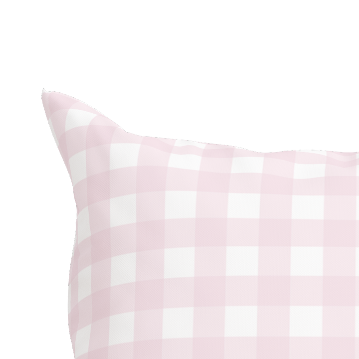 Classic Pink Check Pillow