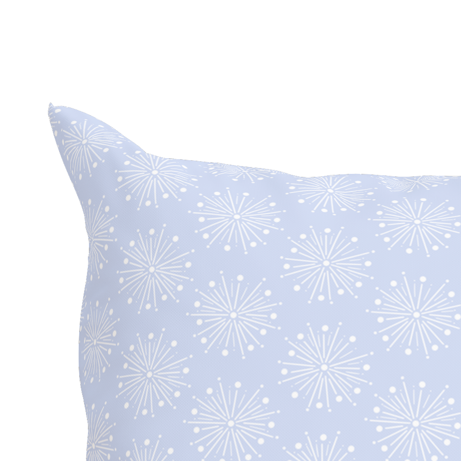 Vintage Snowflake Pillow in Blue