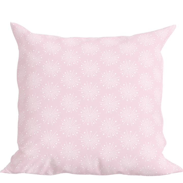 Vintage Snowflake Pillow in Pink