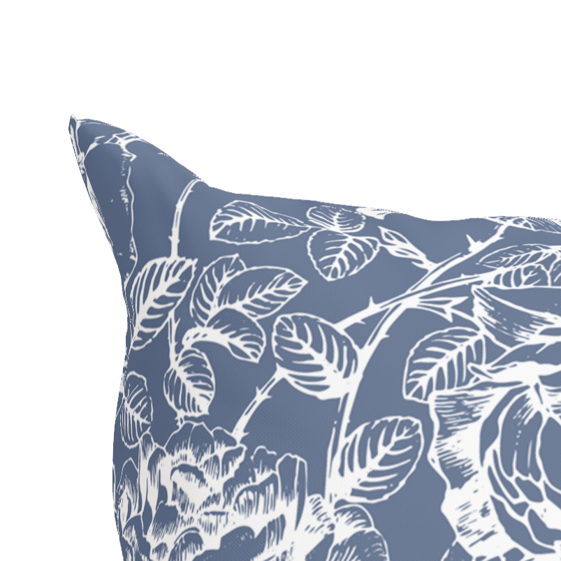 Williamsburg Blue Floral Pillow in Emmaline