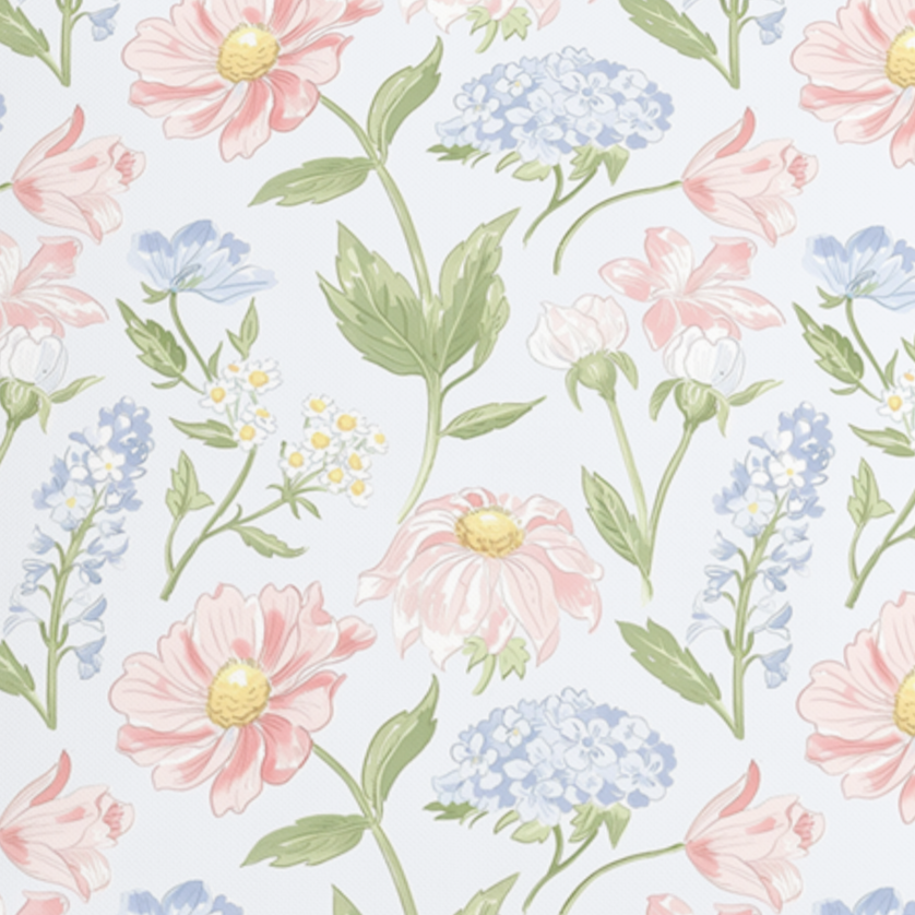 Pastel Floral Pillow in Meadow