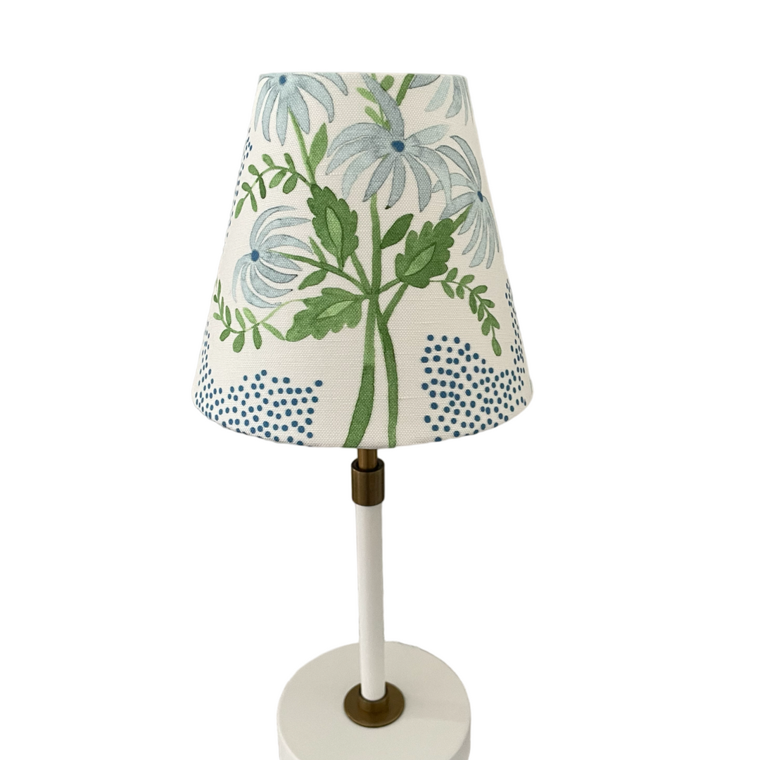 Blue Floral Sconce Shade in Pearl's Bouquet