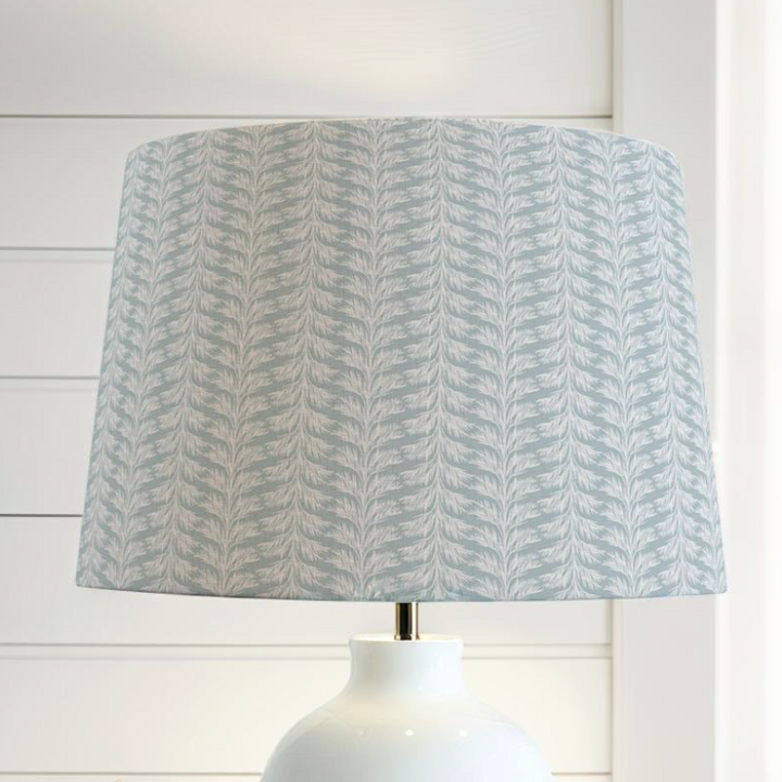 Blue Coastal Lampshade in Sabal Stripe