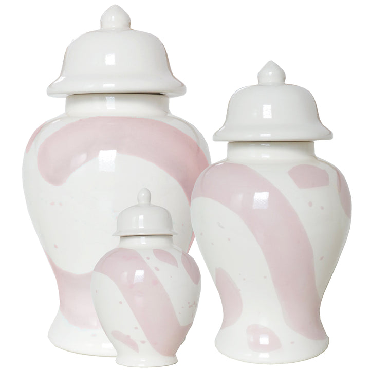 Cherry Blossom Pink Brushstroke Ginger Jar